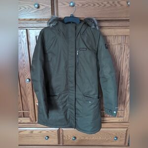 Women's Columbia Suttle Mountain Long Insulated Green Jacket Sz. XL